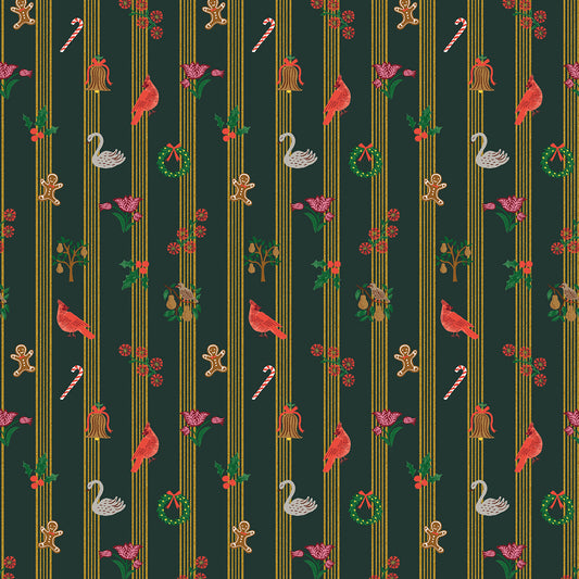 Holiday Classic - Evergreen by Rifle Paper Co. (Per ½ Meter)