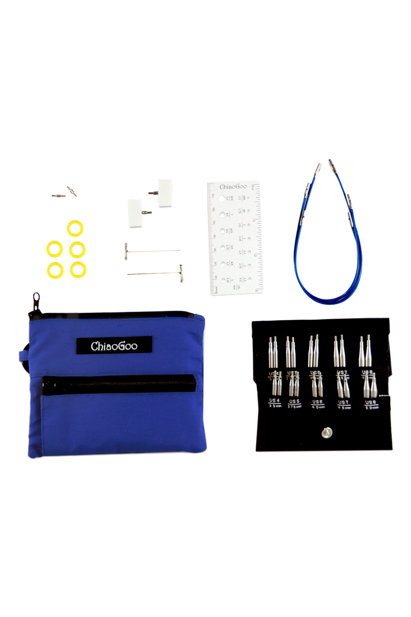 ChiaoGoo TWIST™ Blue Shorties™ Set – 2″ & 3″ (5 cm & 8 cm) Tips [S]